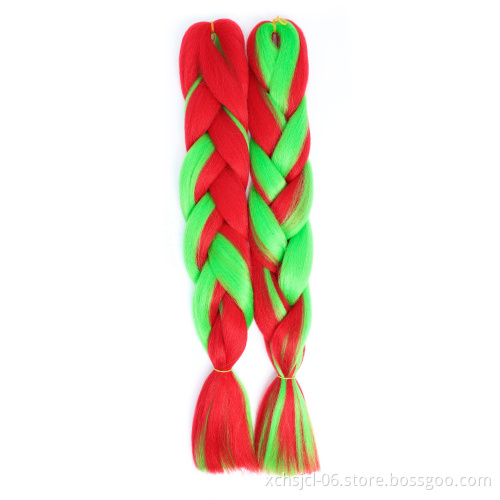 Wholesale Braiding Hair Mix Rainbow Braids Synthetic Jumbo Braids Hair Extension for Women